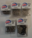 New Pack Of 25 Eagle Claw Lazer Sharp Heavy Duty Fishing Circle Sea Hooks L2004U. Fixed Price $22.00.