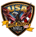 Usa Eagle Crest Free Because Of The Brave Decal Sticker. Fixed Price $49.95.