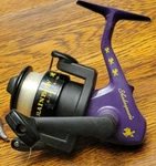 Vintage Shakespeare Rainbow Skp 130RB Spinning Fishing Reel Purple/black. Fixed Price $12.99.