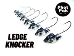 5CT Ledge Knocker Swimbait Jig Head 3D Eyes Vmc Mustad Black Nickle Fishing Lure. Fixed Price $11.49.