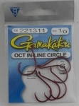 Gamakatsu 221311 1/0 6CT Red Octopus Line Point Circle Hooks. Fixed Price $7.43.