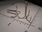 50 Mustad NO.2 Treble Round Hooks Freshwater Ringed Cadm. & Tin Special 35646. Fixed Price $15.49.