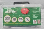 Fitec RS750 Super Spreader Fishing Cast Net 3' Radius X 3/8" Mesh Clear Mono. Fixed Price $35.99.