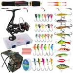 Dr.fish 40-PIECES Ice Fishing Rod And Reel Combo, Pole Gear Spin.... Fixed Price $84.13.