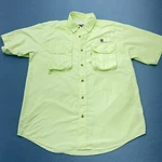 Reel Legends Mens Large Lime Green Fishing Vented Breathable Outdoor Button. Fixed Price $17.60.