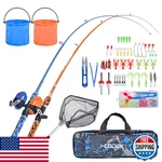 Codek Kids Fishing Pole Set Full Starter Kits 2 Portable Telescopic. Fixed Price $64.14.