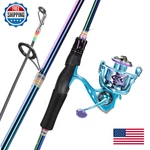 Sougayilang Spinning Fishing Rod Reel Combo 6.9FT 2 Pieces Medium Heavy Pole. Fixed Price $102.40.