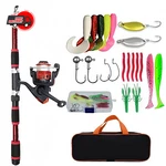 Telescopic Fishing Rod Reel Combo Set With Lures Hooks Portable Travel Kit. Fixed Price $19.24.