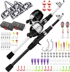 Kids Fishing Pole, Youth Rod And Reel Combo - Telescopic Portable. Fixed Price $72.99.