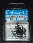 Pack Gamakatsu 77409 Extra Wide Gap (ewg) Ns Black Treble Hooks - Size 2. Fixed Price $9.99.