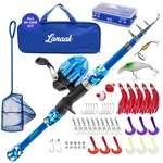 Kit De Cana Pescar Telescopica Con Red Y Caja Aparejos Para Ninos. Fixed Price $57.48.