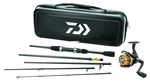 Daiwa Carbon Case Travel 5PC Rod, Pre-mounted Spinning Combo, Black. Fixed Price $89.99.