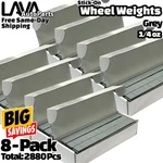Box 1/4 Oz Grey Wheel Weights Stick-on Adhesive Tape Total 2880 Pcs Lead-free. Fixed Price $100.18.