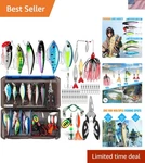 Advanced Fishing Lures & Tackle Box For Men - Saltwater Freshwater Ready. Fixed Price $32.99.