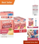 Snack The Run! Salmon Salad Kit 12 Pack, 8G Protein, Ready-to-eat Delight. Fixed Price $32.99.