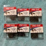 Eagle Claw Plain Shank Fishing Bait Hooks - Size 1/0, 2/0 And 6 New Packs. Fixed Price $16.99.