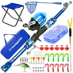 Kit De Cana Pescar Con Caja Aparejos Para Ninos Principiantes Lujo. Fixed Price $83.41.