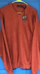 New Cotton Reel Vneck Sweater Terracotta Clay Red Silk & Nwt Size Xl. Fixed Price $17.21.