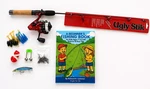 Kids Fishing Starter Kit W/ Rod Reel Tackle & Beginner Book Ages 7-12. Fixed Price $59.99.