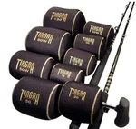 Shimano Tiagra Neoprene Reel Cover, Black. Fixed Price $32.99.