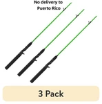 (3 Pack) Zebco Hotcast Fishing Rod 4'6" Medium-light Green 2-PIECE. Fixed Price $29.99.