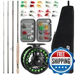 Plusinno Fly Fishing Rod And Reel Combo 4 Piece Lightweight Ultra-portable. Fixed Price $97.26.