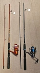 Lot Of 2 South Bend Wormgear 5'6" Spinning Rod And Reel Combos, Line Wt 6-14LB. Fixed Price $25.00.