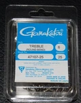 Pack Gamakatsu 47107-25 Round Bend Bronze Treble Hooks Size 6 Super Sharp. Fixed Price $18.89.