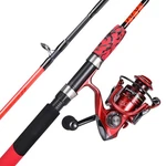 Sougayilang Spinning Reel & 2PC Fishing Rod Combo, Durable Graphite Fiberglass. Fixed Price $69.24.