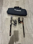 (2) Plusinno Fishing Rod And Reel Combos Carbon Fiber Telescopic Poles. Fixed Price $50.00.