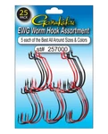 Gamakatsu Ewg Worm Hook Assortment 25-PIECE Bass Fishing Variety Pack. Fixed Price $31.08.