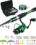 Fishing Rod And Reel Combo Graphite Telescoping Pole Portable Travel Kit. Fixed Price $84.84.