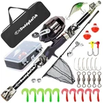 Daddygofish Kids Fishing Pole Rod Reel Combo Tackle Box Starter Set - 5FT. Fixed Price $50.98.
