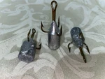 Weighted Snagging Treble Hooks Fishing Very Sharp Mustard Salmon Bunker. Fixed Price $11.95.