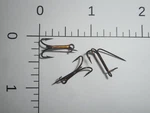 Mustad #10 Double Limerick Outside Hooks With Safety Pin Ringed Bronzed 79041. Fixed Price $11.99.