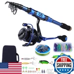 Sougayilang Fishing Rod And Reel Combos - Carbon Fiber Telescopic Pole. Fixed Price $104.54.