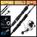 Kastking Fishing Rod And Reel Combo, Spinning & Baitcaster, 2-PIECE Graphite. Fixed Price $112.99.