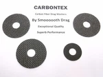 Daiwa Reel Part Sealine SLX50HC - (4) Smooth Drag Carbontex Washers #SDD110. Fixed Price $24.40.