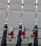 Lot Of 3 South Bend Recluse Spinning Rod Reel Combo 6'6" Ft Foot Medium Heavy. Fixed Price $89.99.