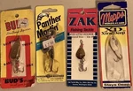 Nos Discontinued Set Of 4 Mepps Zak Panther Martin Bud Spinners Fishing Lures. Fixed Price $17.98.