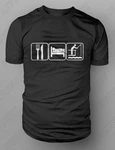 Eat Sleep Fishing T-shirt Rod Angling Coarse Fly Pole Tackle Carp Tshirt M-xxl. Fixed Price $13.43.
