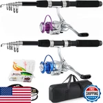 Tripquips Fishing Pole Combo 6.9FT 2PCS Telescopic Rods Set Collapsible. Fixed Price $55.32.