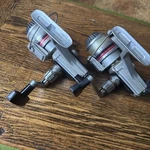 2 Vintage Fishing Reels Zebco Spin Quality Made Japan Both Work Great. Fixed Price $36.00.