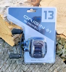 13 Fishing Origin O1 Blackout Left Hand Baitcast Reel 7.3:1 Gear Ratio 7.47 Oz. Fixed Price $54.99.