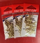 36 Pack Eagle Claw 01251-004 3-WAY Fishing Swivel Size Brass. Fixed Price $6.50.