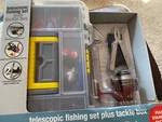 Protocol Telescoping Set + Tackle Box Fully Equipped Fishing Reel Pole. 018-001. Fixed Price $29.99.