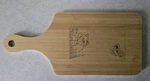 Personalized Cutting Board 11X5 Bamboo Cat & Mouse Decor. Fixed Price $20.00.
