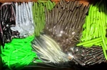 100PC Assortment Bass Fishing Worms Lures Soft Plastic Baits Assorted Styles. Fixed Price $20.99.