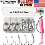 Thkfish Fishing Hooks Weighted Swimbait Jig Heads With Twist Lock 5 Sizes. Fixed Price $13.99.
