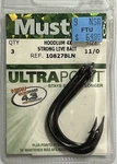 Mustad Hoodlum 4X Strong Live Bait 10827BLN 11/0 3 Per Pkg.. Fixed Price $6.97.
